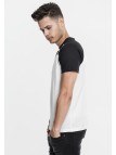Raglan Contrast Tee Wht/Blk