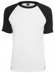 Raglan Contrast Tee Wht/Blk