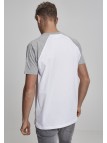 Raglan Contrast Tee Wht/Gry