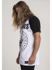 T-shirt Ramones Circle Raglan White/Black
