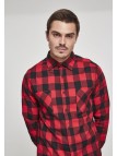 Side-Zip Long Checked Flanell Black/Red