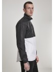 Stand Up Collar Pull Over Black/White