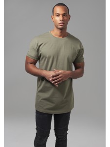 T-shirt Long Shaped Turnup Olive