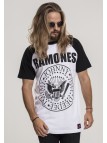 T-shirt Ramones Circle Raglan White/Black