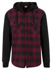Hooded Checked Flanell Burgundy