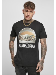 T-shirt Baby Yoda Mandalorian Logo Black