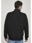 Sweter TB3130 Cardigan Stitch Roll Neck Black