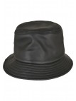 Bucket Hat Imitation Leather Black