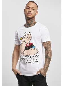 T-shirt Popeye Logo And Pose White