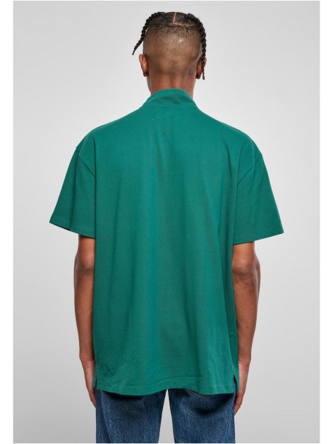 T-shirt Boxy Zip Pique Green (57807) - koszulki - Skateshop