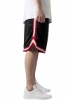 Spodenki Stripes Mesh Black/White/Red