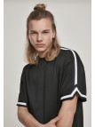 T-shirt Oversized Stripes Mesh Black