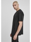 T-shirt Oversized Pinstripe Black