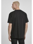 T-shirt Oversized Pinstripe Black