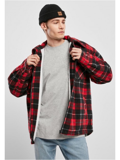 Kurtka Zimowa Plaid Teddy Lined Shirt Red/Black