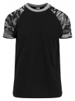 T-shirt TB639 Raglan Contrast Blk/Darkcamo