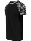 T-shirt TB639 Raglan Contrast Blk/Darkcamo