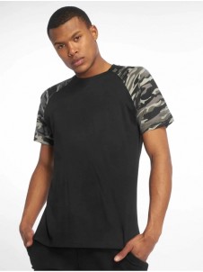 T-shirt TB639 Raglan Contrast Blk/Darkcamo