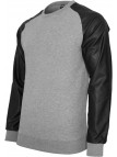 Bluza TB845 Raglan Leather Imitation Grey/Black