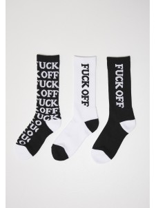 Skarpetki Fuck OFF Allover 3 - Pack Black/White