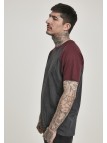 T-shirt TB639 Raglan Contrast Charcoal/Burgundy