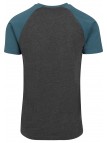 T-shirt TB639 Raglan Contrast Charcoal/Teal