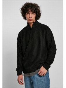Sweter Knit Troyer Black