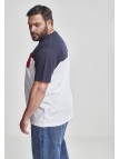 T-shirt 3-Tone Pocket White/Navy/Fire Red