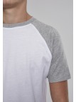 T-shirt TB639 Raglan Contrast White/Grey