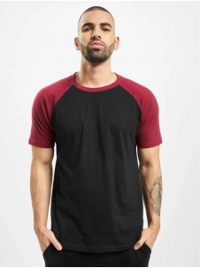 T-shirt TB639 Raglan Contrast Black/Burgundy