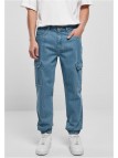 Spodnie Joggery Cargo Pockets Retro Midblue Washed