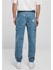 Spodnie Joggery Cargo Pockets Retro Midblue Washed