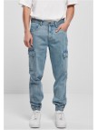 Spodnie Cargo Pockets Retro Light Blue Destroyed Washed