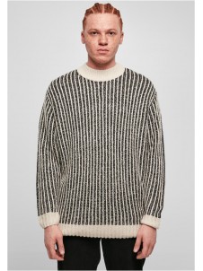 Sweter Oversized Two Tone Whitesand/Black
