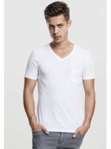 T-shirt TB497 V-Neck Pocket White
