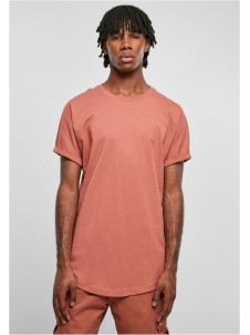 T-shirt Long Shaped Turnup Terracotta