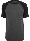 T-shirt TB639 Raglan Contrast Charcoal/Black