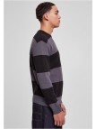 Sweter Heavy Oversized Striped Black/Darkshadow
