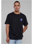 T-shirt Grid Head Butterfly Oversize Black
