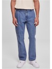 Spodnie Jeansowe Straight Leg Cargo Light Blue Washed