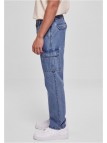 Spodnie Jeansowe Straight Leg Cargo Light Blue Washed
