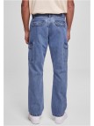Spodnie Jeansowe Straight Leg Cargo Light Blue Washed