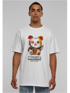 T-shirt Welcome Cat Heavy Oversize White