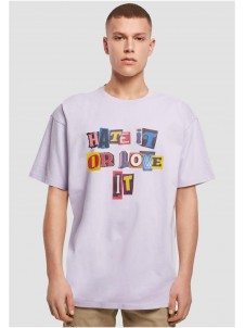 T-shirt Hate it or Love it Oversize Lilac