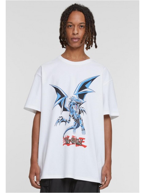 T-shirt Yu-Ghi-Oh Blue Eyes White Dragon Heavy Oversize White