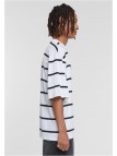 T-shirt Oversized Sleeve Modern Stripe White/Black