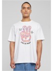 T-shirt Live in Peace Oversize White