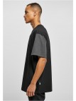 T-shirt Organic Oversized Colorblock Black