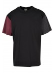 T-shirt Organic Oversized Colorblock Black