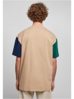 T-shirt Organic Oversized Colorblock Unionbeige